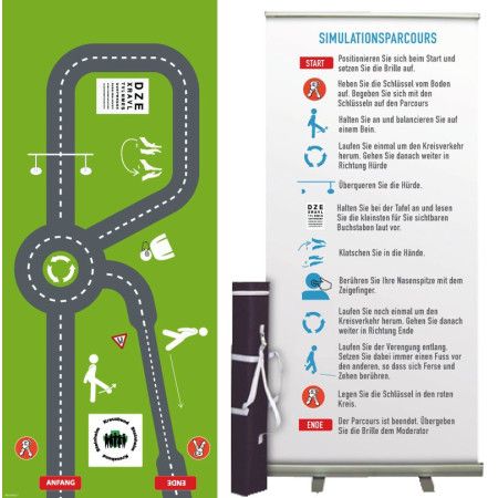 Parcours "Romberg-test" 3,50 x 1.50 m + Rolup explicativo