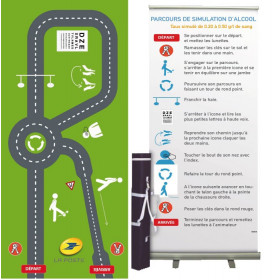 recorrido "test de Romberg" 3,50 x 2,00 m + Rolup explicativo