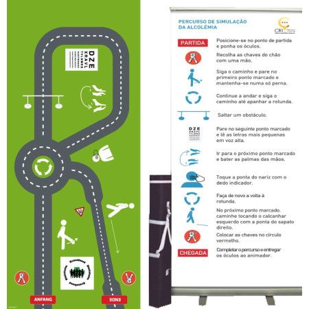 presentation "test de Romberg" 3,50 x 2,00 m + Rolup explicativo